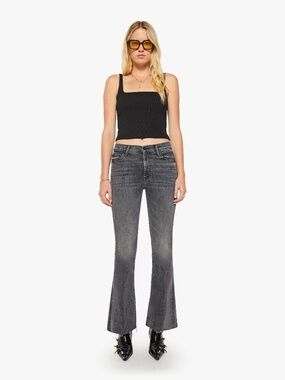 Mother Jeans The Weekender Fray Size 25 Black/Dark Gray